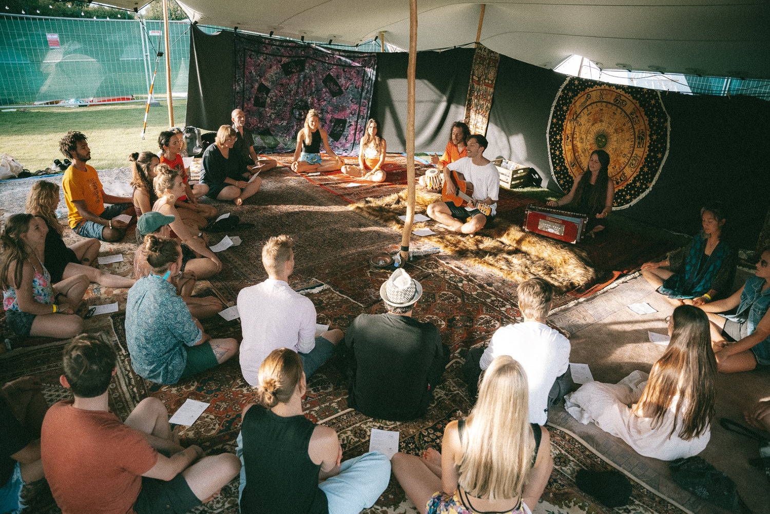 Kakao Zeremonie auf einem Festival